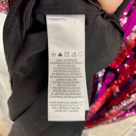 Dress The Population Jayla Sequin Dress in Fuchsia Multi Size Small. - Picture 8 of 13